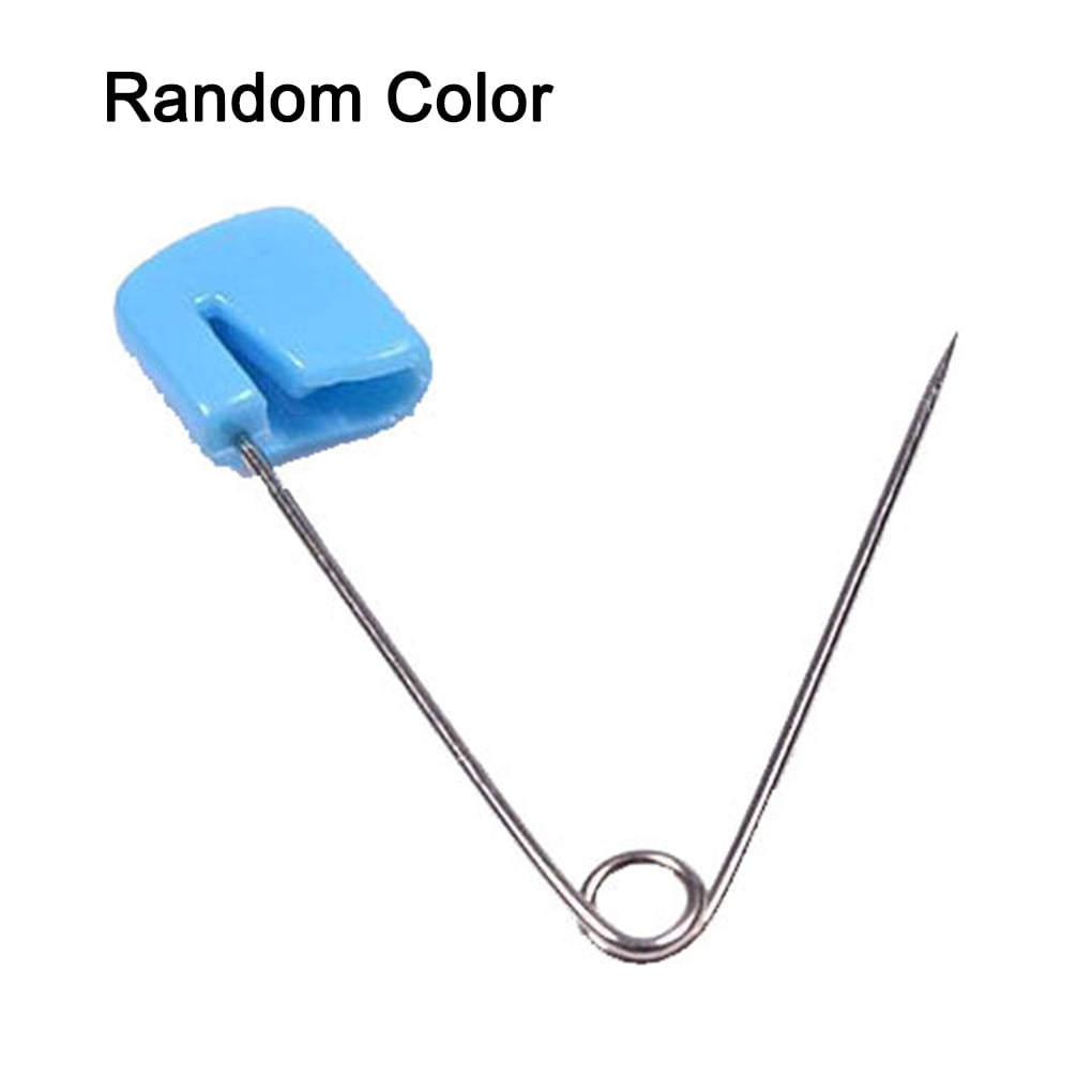 12pcs Stainless Steel DIY Sewing Tools Accessory Baby Safety Shower Cloth  Diaper Pin Holder Accessories Clothes Pin Random Color