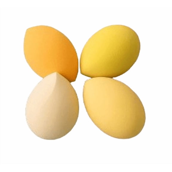 Multi-purpose Blending Sponges Teardrop Shape Latex-Free Smooth Blending Assorted Colors 4-Piece Set
