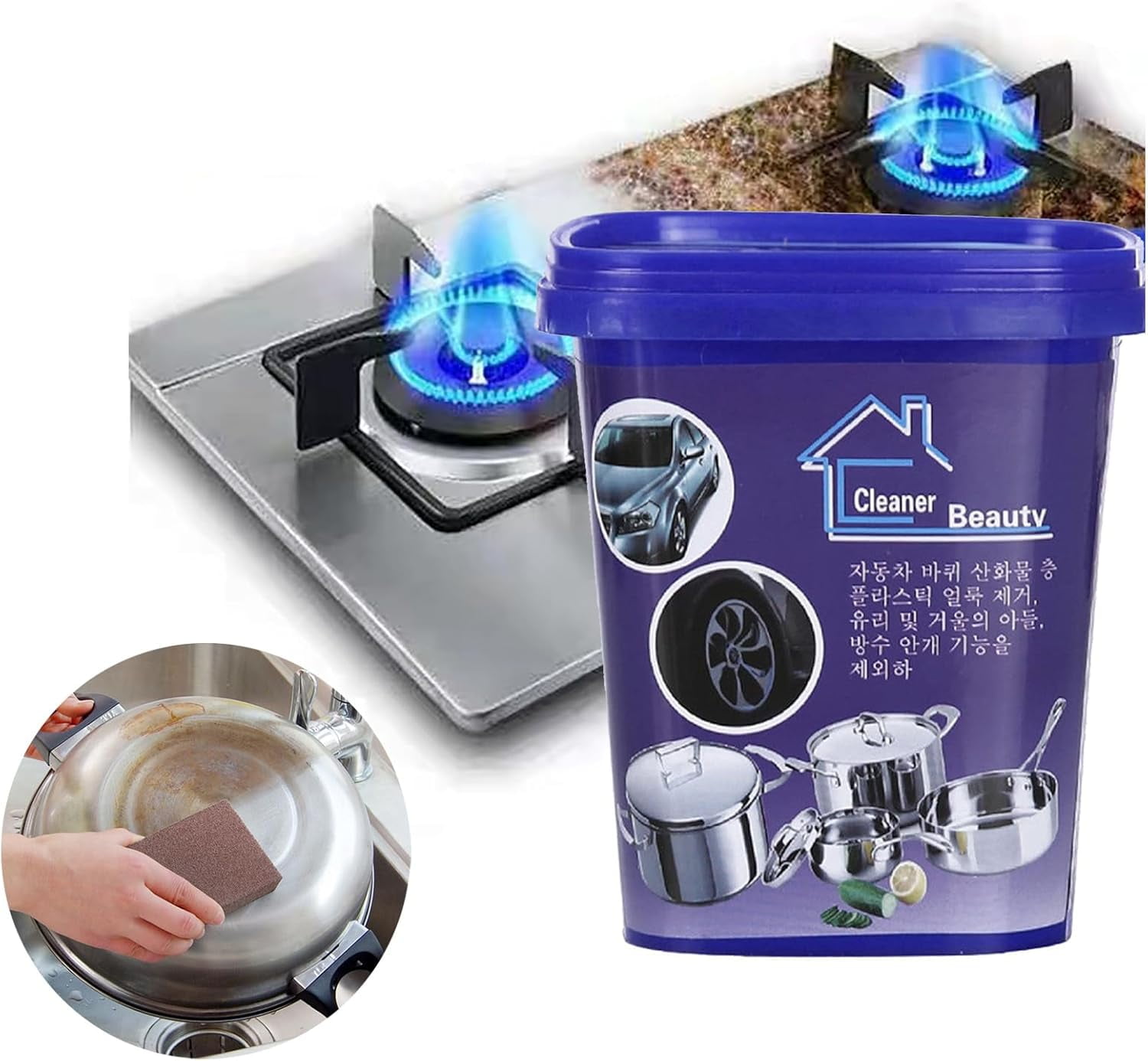 Multi-purpose Cleaning Paste Powerful Stainless Steel Rust Remover ...