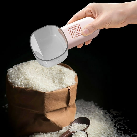 Multi-purpose Food Scooping Spoon with Measuring Scale,Measuring Spoon with Detachable Handle,Suitable for Pet Food,Kitchen Flour and Rice