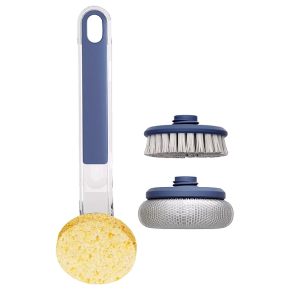 Multi-purpose Kitchen Cleaning Brush, Torqee Pan & Stove Scrubber, Practical Home Cookware Cleaner, for Dish Scrubbing, Grease Removal and Surface Cleaning, Blue