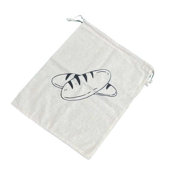 Multi purpose Linen Drawstring Bag Versatile Storage Container Pouch Chic Linen Drawstring Bag for Bread and Fruits