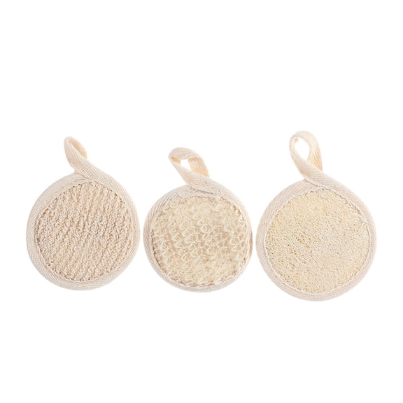 Multi-purpose Loofah Pad,Exfoliating Loofah Sponge Pads Facial Loofah Pads,3.14X3.14 Inch Round Complexion Natural Loofah Facial Discs, Exfoliating Facial Loofah Skin Scrub(Beige3)
