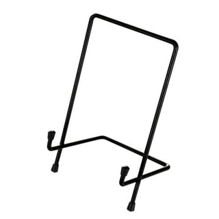 Yirtree Plate Stands for Display - 3/4/5 Pcs Metal Square Wire Plate Holder Display Stand + Picture Frame Stand Holder Easel for Book, Decorative