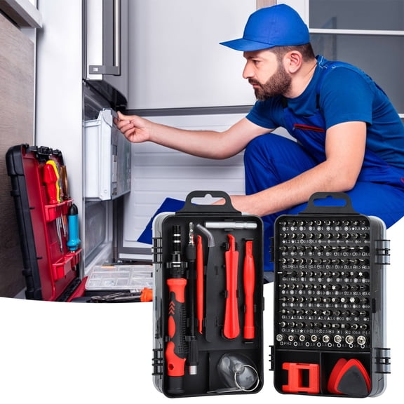 Multi-purpose Mobile Phone Screwdriver Set,115-in-1 Carbon Steel Tool,Disassembly & Maintenance,Precision Screwdriver,Phone Repair Kit,Universal Tool for DIY Enthusiasts & Technicians|metal,Red