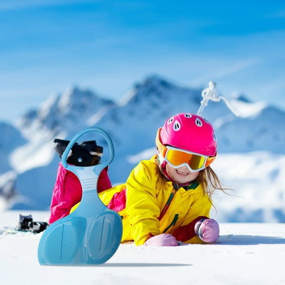 Multi-purpose Outdoor Winter Plastic Ski Board, Durable Snow Grass Sand Sliding Pad, Lightweight Portable Snowboard for Kids and Adults