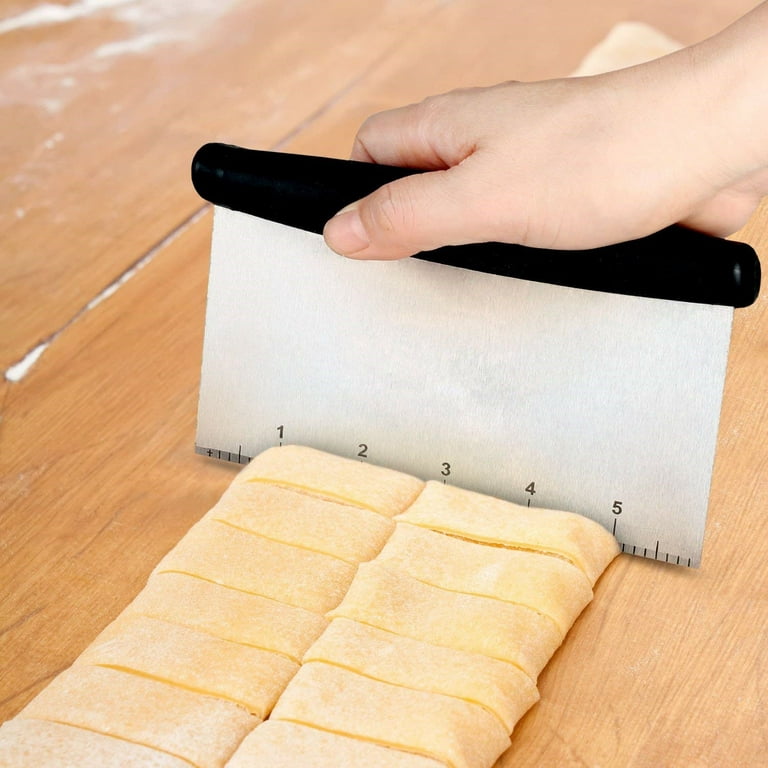 Wood Stainless Steel Pastry Dough Scraper - Pastry Cutter