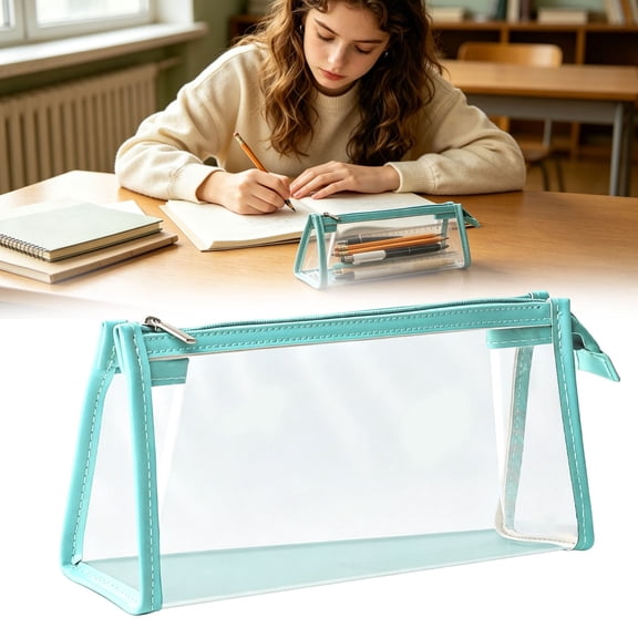 Multi-purpose Transparent Pencil Case - Food Grade Silicone, Easy to Clean - Professional Grade - Ideal for Living Room Use