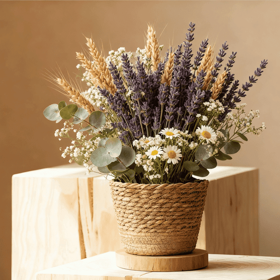 Multi purpose jute rope plant basket indoor modern woven flowerpot storage basket, dried flower seaweed storage organizer, simple plant decoration, plant container lid, porch, living room