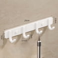 thumbnail image 1 of Multi-purpose punch-free ash hook wall clothes hook clothes wall sticky hook 4 Hook White, 1 of 6
