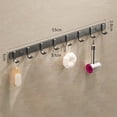 thumbnail image 1 of Multi-purpose punch-free ash hook wall clothes hook clothes wall sticky hook 8 Hook Gray, 1 of 6