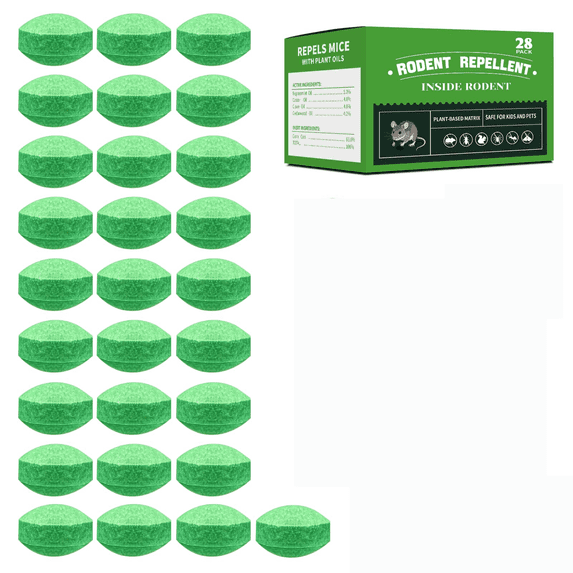 Multi-scenario Rat Poison Pellets, 28Pack – Indoor & Outdoor Use – Safe, Natural & Gentle – Repels Mice, Rats, Squirrels, Spiders & Other Pests