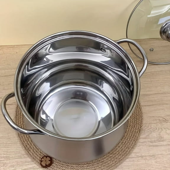 Multi-size Cookware Sets (12/10/1Pc) - Stainless Steel Pot & Non-Stick Pans, Heat-Resistant & Durable, Induction Stove Compatible for Home Kitchen & Outdoor Activities