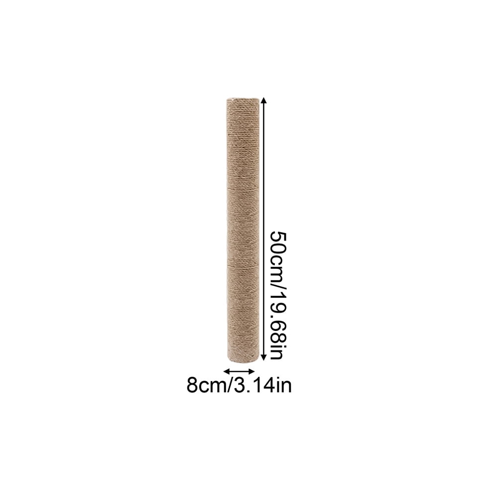Multi-size Jute Sisal Cat Scratching Post Replacement Pole DIY Refill for Cat Trees Cat Cages Furniture Protection Claw Care Toy for Indoor Cats
