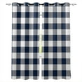 thumbnail image 1 of Multi-size Plaid Black And White Square Pattern Window Curtains Polyester Fabric Living Room Curtain Home Decor, 1 of 5