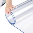 thumbnail image 1 of Multi-size Waterproof Tablecloth 1.5MM Thick Oilproof Clear Transparant Vinyl Plastic Table Cloth Protector Cover, 60in Round, 1 of 8
