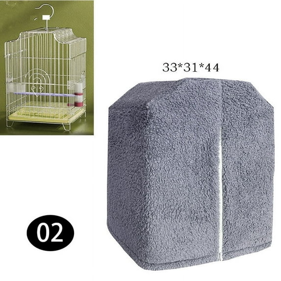 Multi-sizes Large Bird Cage Cover Sunscreen Warm Dust Cover Winter Pet Bird Parrot Cage Shading Pet Products Bird Supplies (02,as shown)
