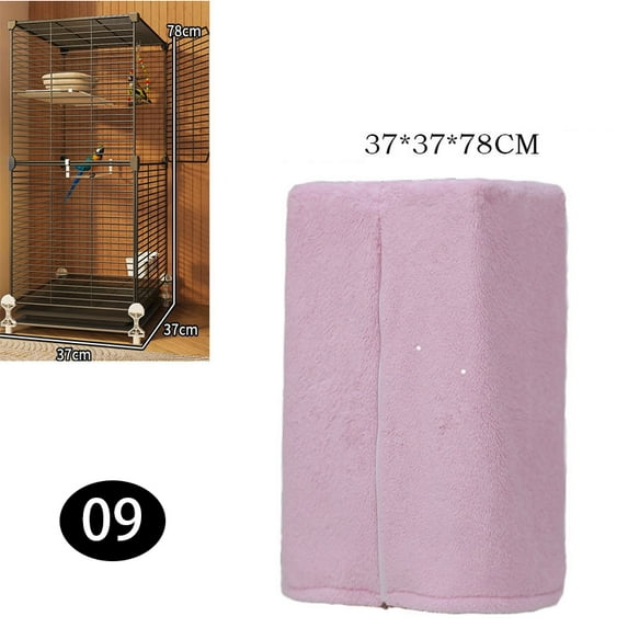 Multi-sizes Large Bird Cage Cover Sunscreen Warm Dust Cover Winter Pet Bird Parrot Cage Shading Pet Products Bird Supplies (09,as shown)