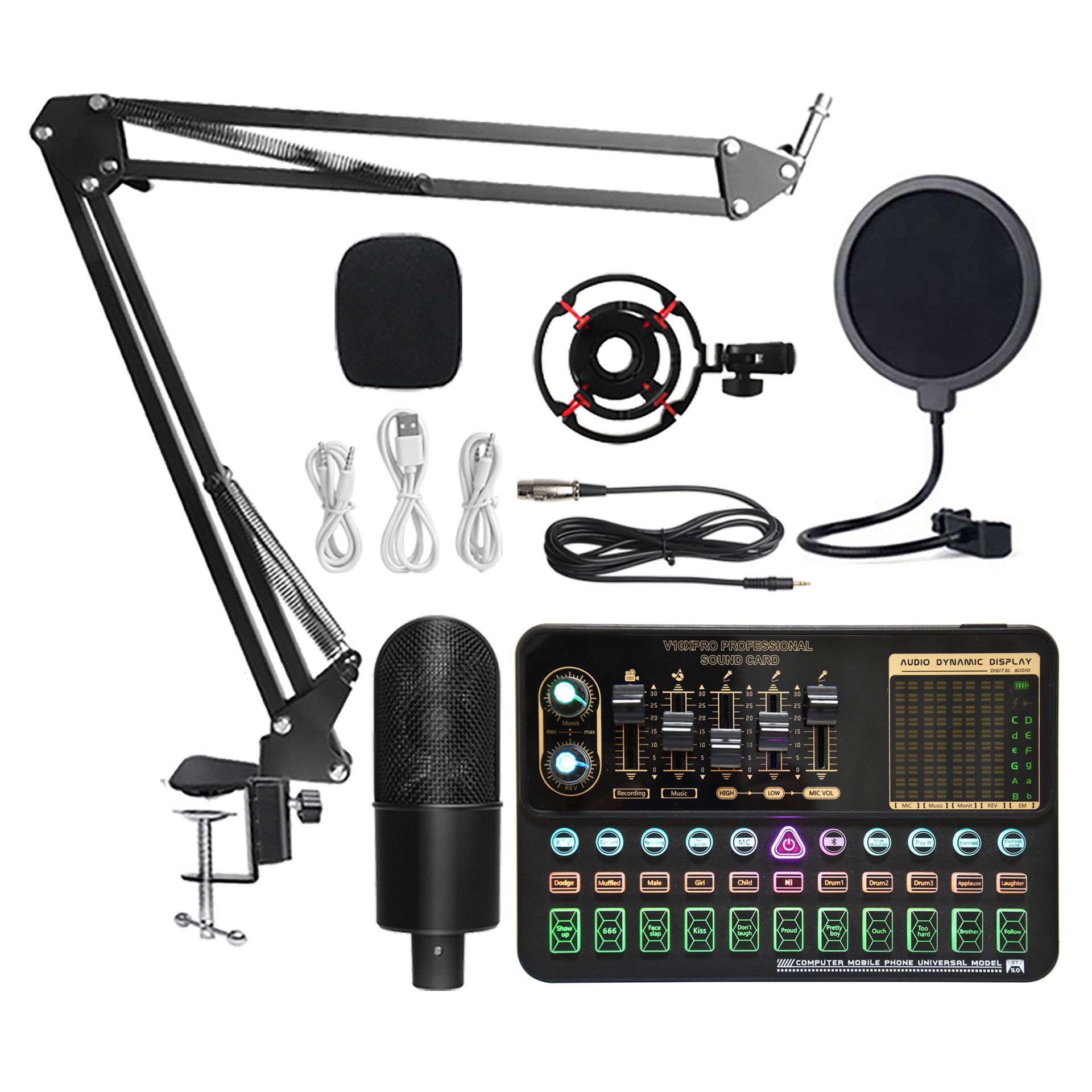 Multi-sound Live Sound Card K-song Net Anchor Set Bracket Equipment Red ...
