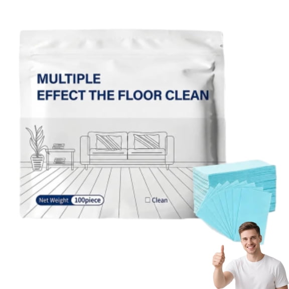 Multi surface Floor Cleaning Tablets 100 Count, Concentrated Hardwood Tile Cleaner Sheets, Washable Mopping Multi Effect Deodorizing Stain Remover