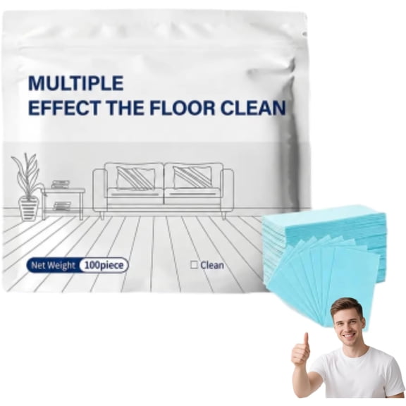 Multi-surface Floor Cleaning Tablets, 100 Piece Floor Cleaning Tablets Multi-Surface Cleaner, Multiple Effect Floors Clean for Hardwood, Tile, Laminate & More (100 Tablets)