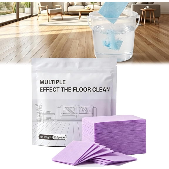 Multi-surface Floor Cleaning Tablets, 100 Piece Floor Cleaning Tablets Multi- Surface Cleaner, Multiple Effect the floors Clean, Concentrated Cleaner for Hardwood, Tile, Laminate & More