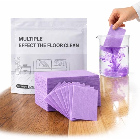 Multi-surface Floor Cleaning Tablets, 100 Piece Floor Cleaning Tablets Multi- Surface Cleaner, Multiple Effect the floors Clean, Concentrated Cleaner for Hardwood, Tile, Laminate & More