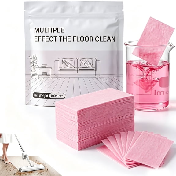 Multi-surface Floor Cleaning Tablets, Floor Cleaning Tablets Multi- Surface Cleaner, Multiple Effect the floors Clean, Concentrated Cleaner for Hardwood, Tile, Laminate & More