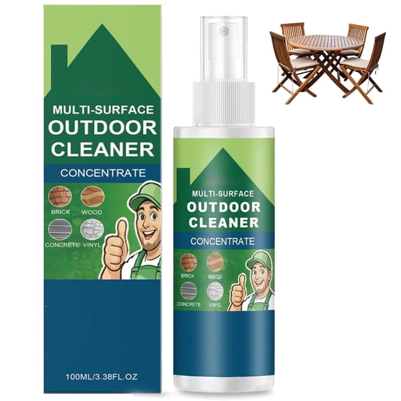 Multi-surface Outdoor Cleaner Concentrate, Heavy Duty Grime & Stain Remover, Easy to Use, For Decks, Concrete, Brick, Fence & Yard Furniture
