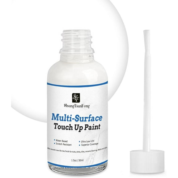 Multi-surface Touch Up Paint White Multi-Surface Wall in Repair, Porcelain Repair Kit Professional Bath and Tile Paint, high-gloss White Bath Paint, quick-drying porcelain paint for scratches and chi