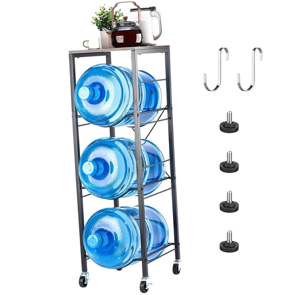 Multi tiers Rolling Water barrels Organizers for Home and Workplace Heavy Duty Carbon Steel Storage Rack Space Saving Design