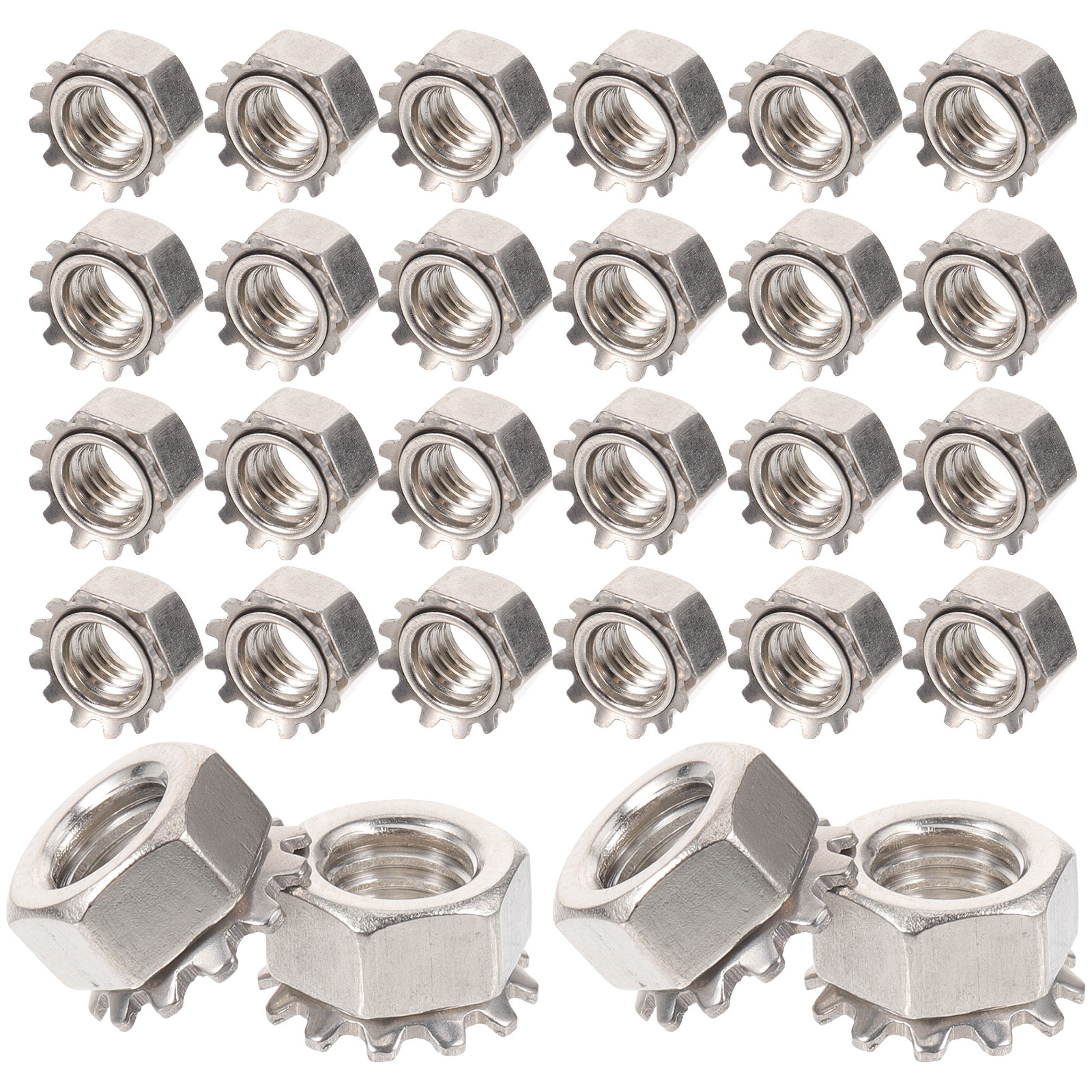 Multitooth Nut Stainless Steel DIY Repair Part Nuts The Lock Locknuts
