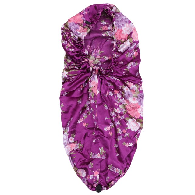 Multiuse Sleep Satin Hair Hat Long Curly Hair Wrap Silky Sleeping Hat