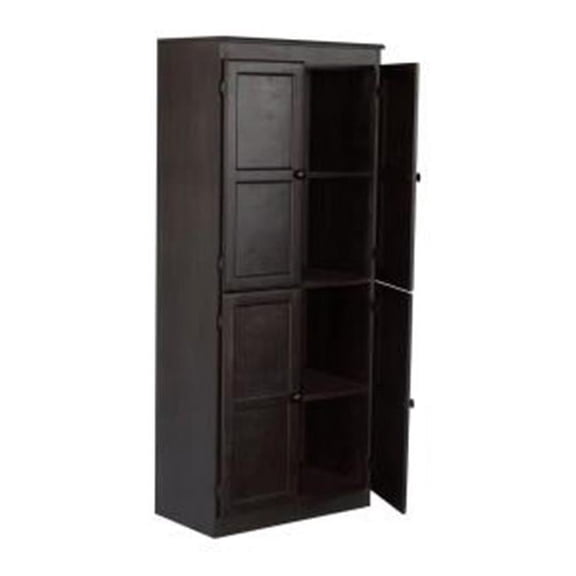 Multi-use Storage Cabinet, Espresso Finish 5 Shelves