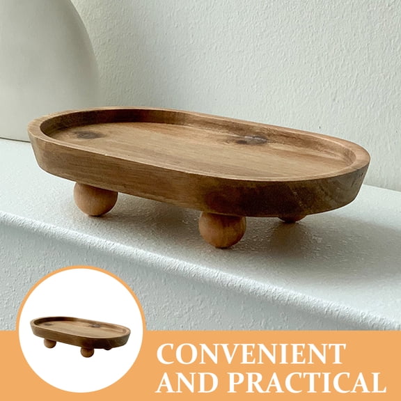Multi-use Wood Serving Tray Vase Display Tray Wooden Tray Aromatherapy Holder Desk Keys Tray