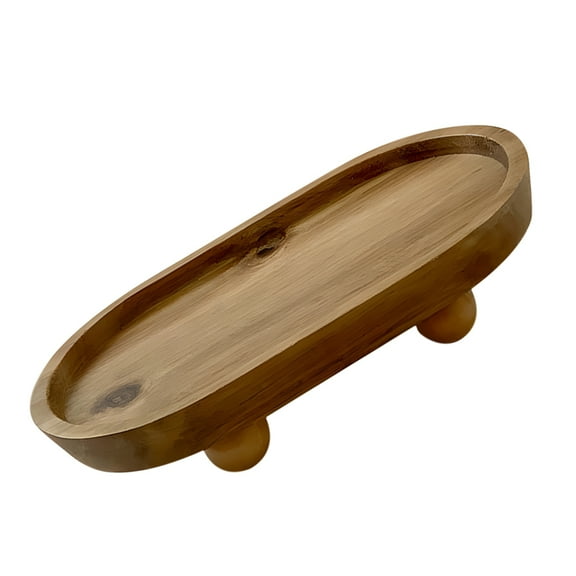 Multi-use Wood Serving Tray Vase Display Tray Wooden Tray Aromatherapy Holder Desk Keys Tray