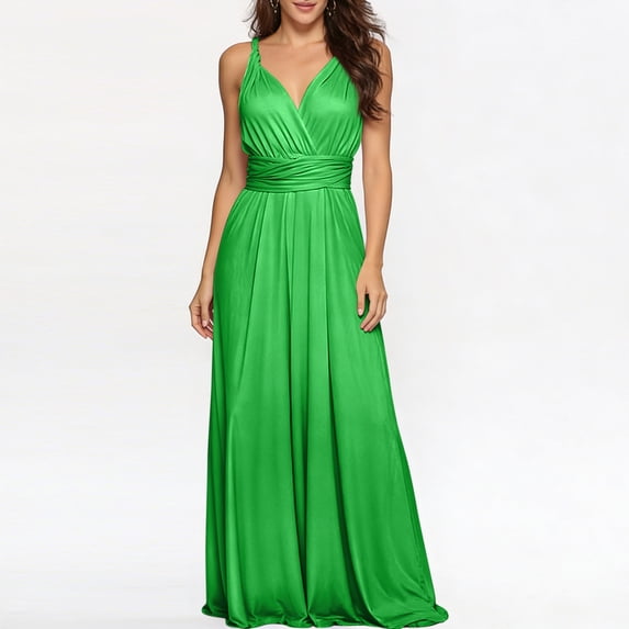 Multi-way Transformer Dress Sexy Backless Cross Bandage Maxi Dress Flowy Infinity Evening Gown for Bridesmaid Wedding Party Prom