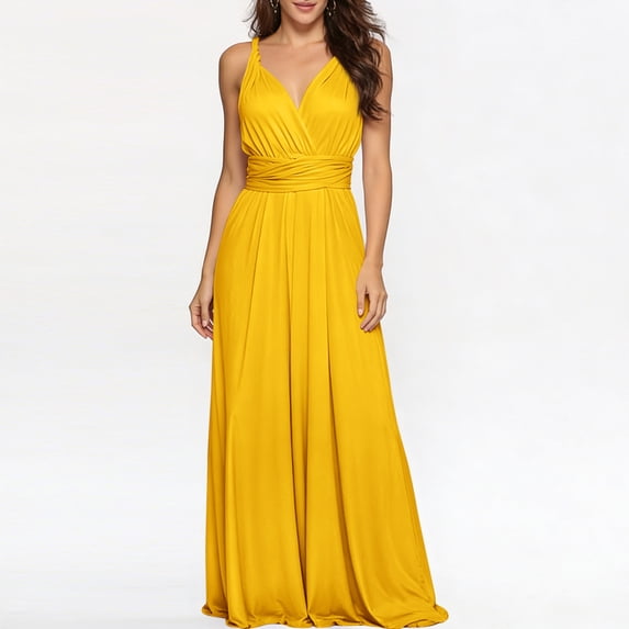 Multi-way Transformer Dress Sexy Backless Cross Bandage Maxi Dress Flowy Infinity Evening Gown for Bridesmaid Wedding Party Prom