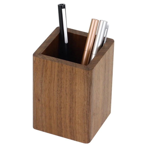 MultiBey Curated Black Walnut Pen Holder | Exquisitely Crafted Solid Wood Design | Sophisticated Desk Accent for Luxury Home & Office Decor