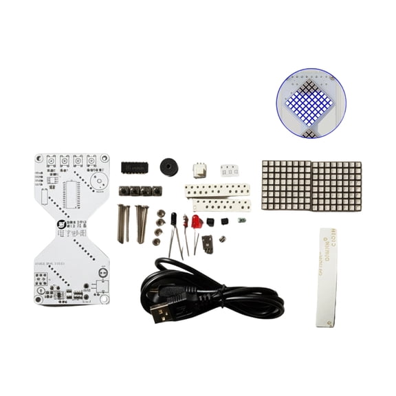 DIY LED Matrixs Sand Timer Electronic Time glass For Soldering Practice Circuit Learning Perfect For Beginners Hobbyists