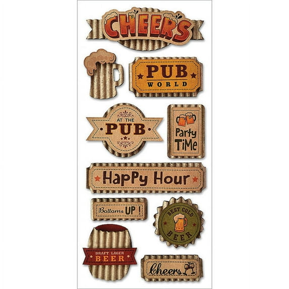 MultiCraft Kraft Paper Elements Stickers