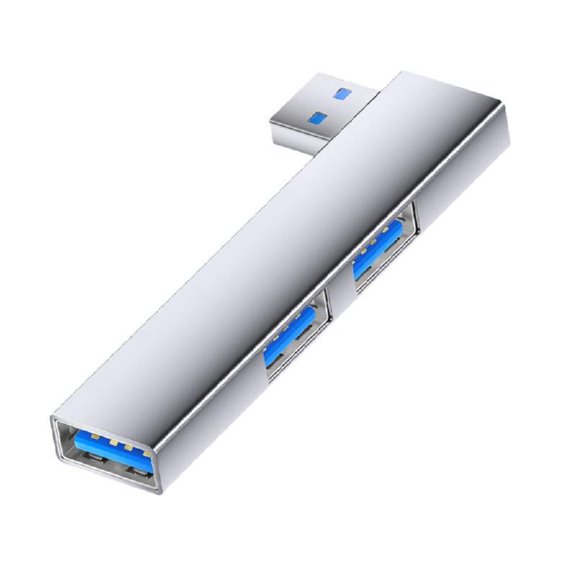 MultiDevice Angled USB3.0 Hubs Support OTG Smartphone for Laptop Tablets