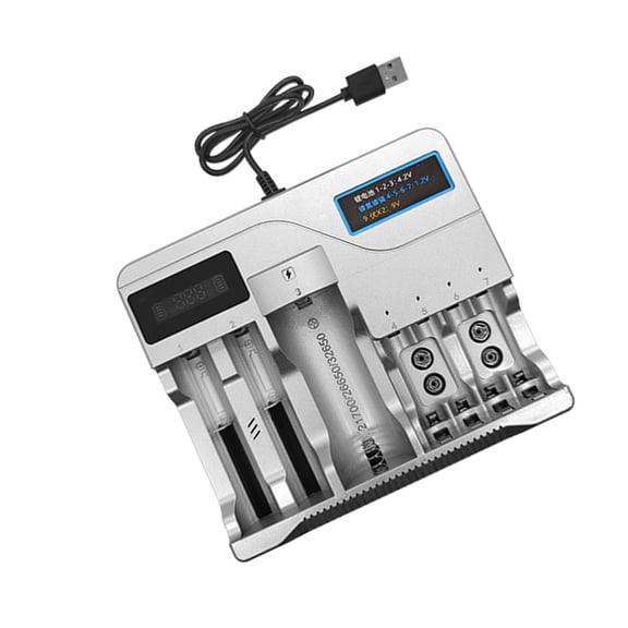 MultiFunction 3.7V Charging Dock for 18650,26650,16340,14500, Independents Slot Control Overcharge Protections
