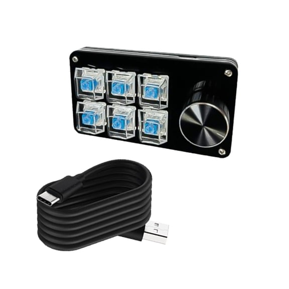 MultiFunction Programmable Keypad With Mechanical Key, Customs Setting for Gaming Editing Media Controls