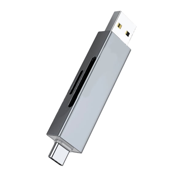 MultiFunctional Aluminum Memory Card Reader USB A Type C Double Slot for Business