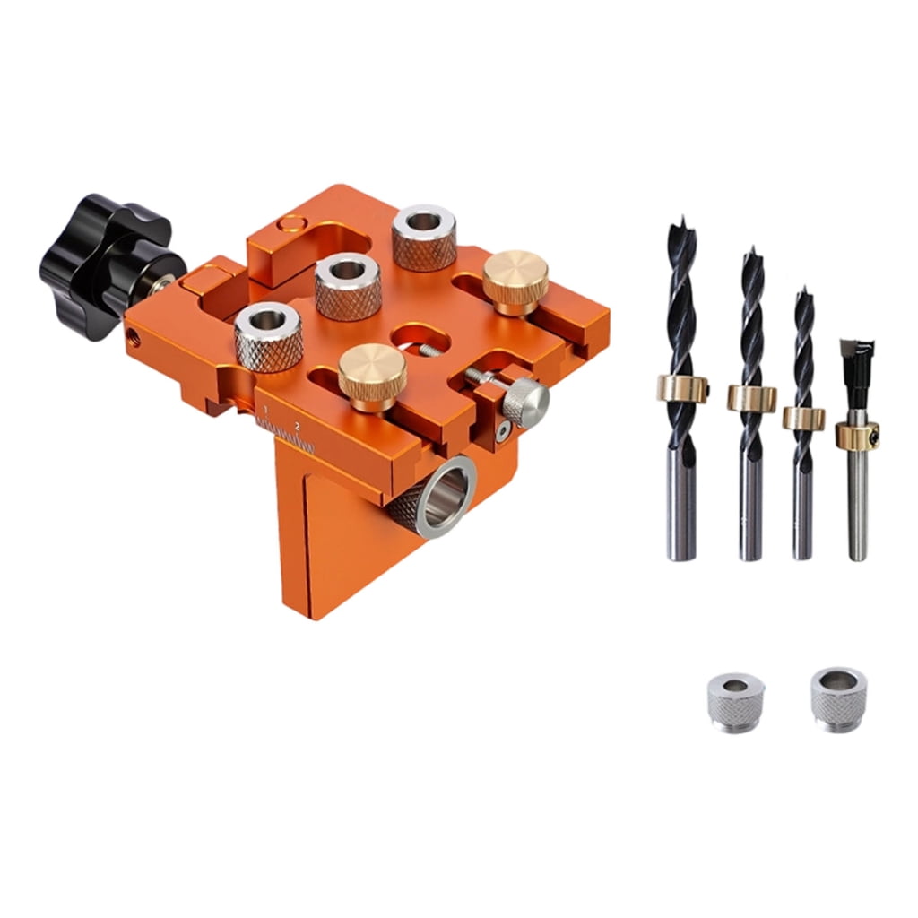 MultiFunctional Wood Drilling Positioning Jig Aluminum Hole Punching Locator for Precise User Friendly Woodworking Tasks