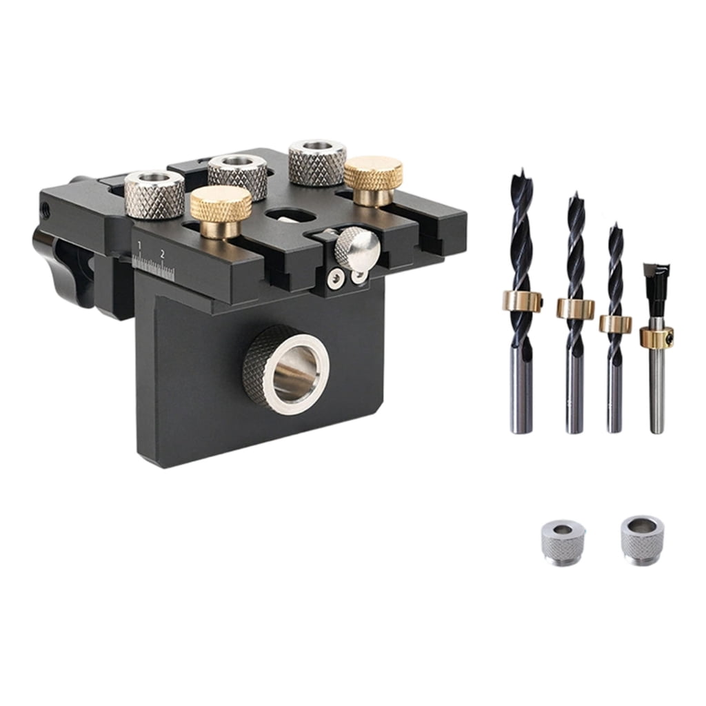 MultiFunctional Wood Drilling Positioning Jig Aluminum Hole Punching Locator for Precise User Friendly Woodworking Tasks