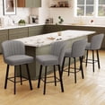thumbnail image 1 of MultiHaven 26'' Shell Back Bar Stools Set of 4,Swivel Counter Height Fabric Chairs for Kitchen Island,Cafe - Mid Grey, 1 of 10