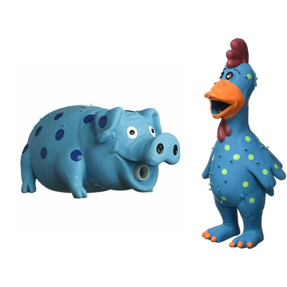 MultiPet Goblet Pig LATEX Dog toy Assorted Colors Size:Set