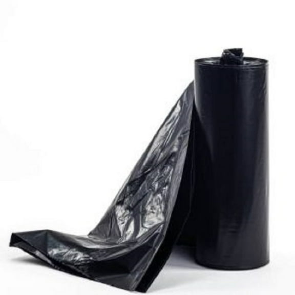 MultiPlast Systems Low Density Can Liners, 40 Gallon, 40 x 46 , 20% Recycled, Black, 10 Bags Per Pack, Case Of 10 Packs